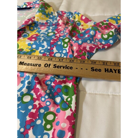 Katherine Way Shift Dress Made in USA Large Versaway 3/4 Sleeve Collared VNeck - Picture 5 of 9